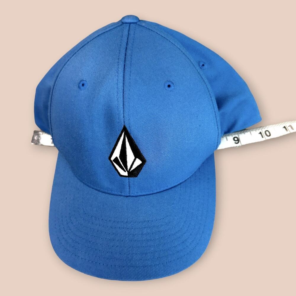 Volcom V Vintage Mens L/XL Full Stone Flexfit Baseball Cap Hat Blue Embroidered - Picture 10 of 10